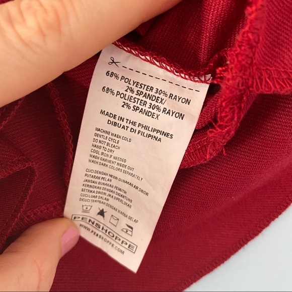 Penshoppe Burgundy Crop Top/Cami, Size Small - Picture 4 of 4